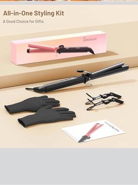 Curling Iron 1 Inch, Long Barrel Ceramic Hair Wand (New in Box)